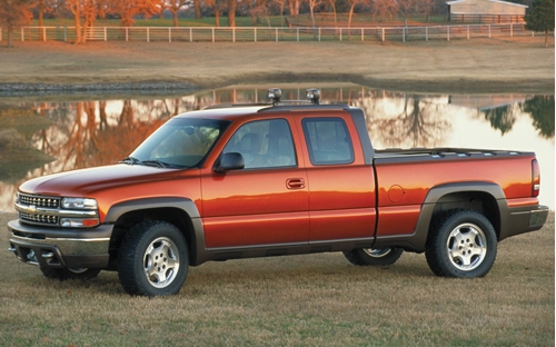 Picture of Chevrolet Silverado Extended Cab Amplified Dual 10 inch 200W RMS Vehicle Specific Custom Subwoofer Enclosure 