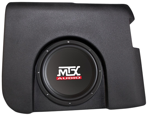 Picture of Chevrolet Silverado Crew Cab Amplified 10 inch 200W RMS Vehicle Specific Custom Subwoofer Enclosure 