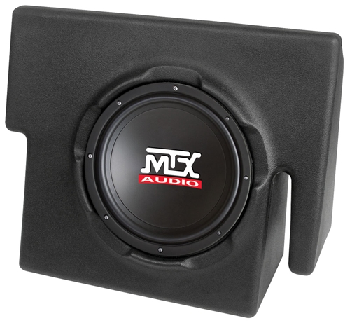 Picture of Dodge Dakota Quad Cab Amplified 10 inch 200W RMS Vehicle Specific Custom Subwoofer Enclosure 