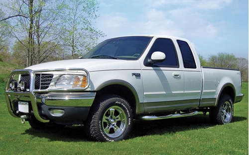 Picture of Ford F-150 Super Cab Amplified 10 inch 200W RMS Vehicle Specific Custom Subwoofer Enclosure 