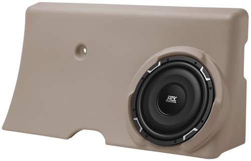 Picture of Ford F-250/F-350 Super Crew Amplified 10 inch 200W RMS Vehicle Specific Custom Subwoofer Enclosure 