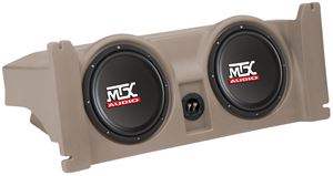 Picture of Jeep Wrangler TJ Amplified Dual 10 inch 400W RMS Vehicle Specific Custom Subwoofer Enclosure 